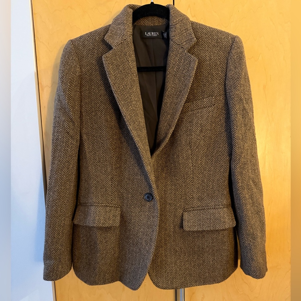 Ralph Lauren Brown Herringbone Jacket
